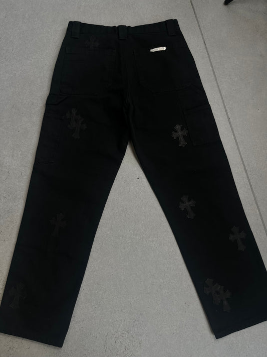 Chrome hearts black carpenter trousers