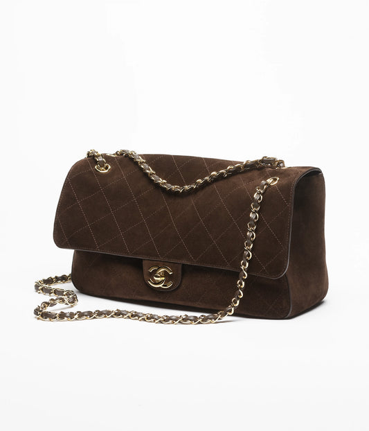 Chanel suede maxi flap 32cm