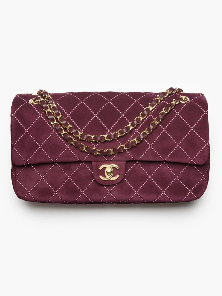 Chanel suede maxi flap 32cm
