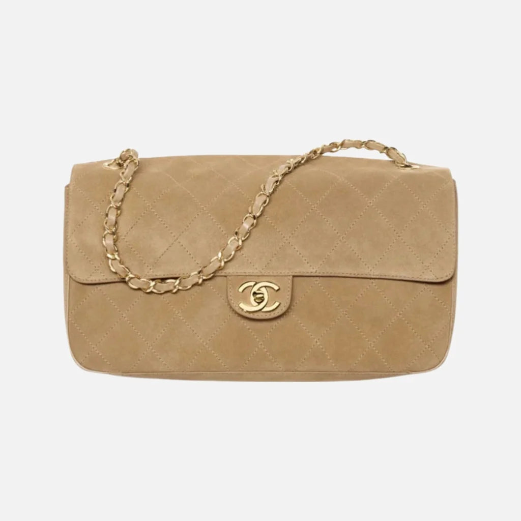 Chanel suede maxi flap 32cm